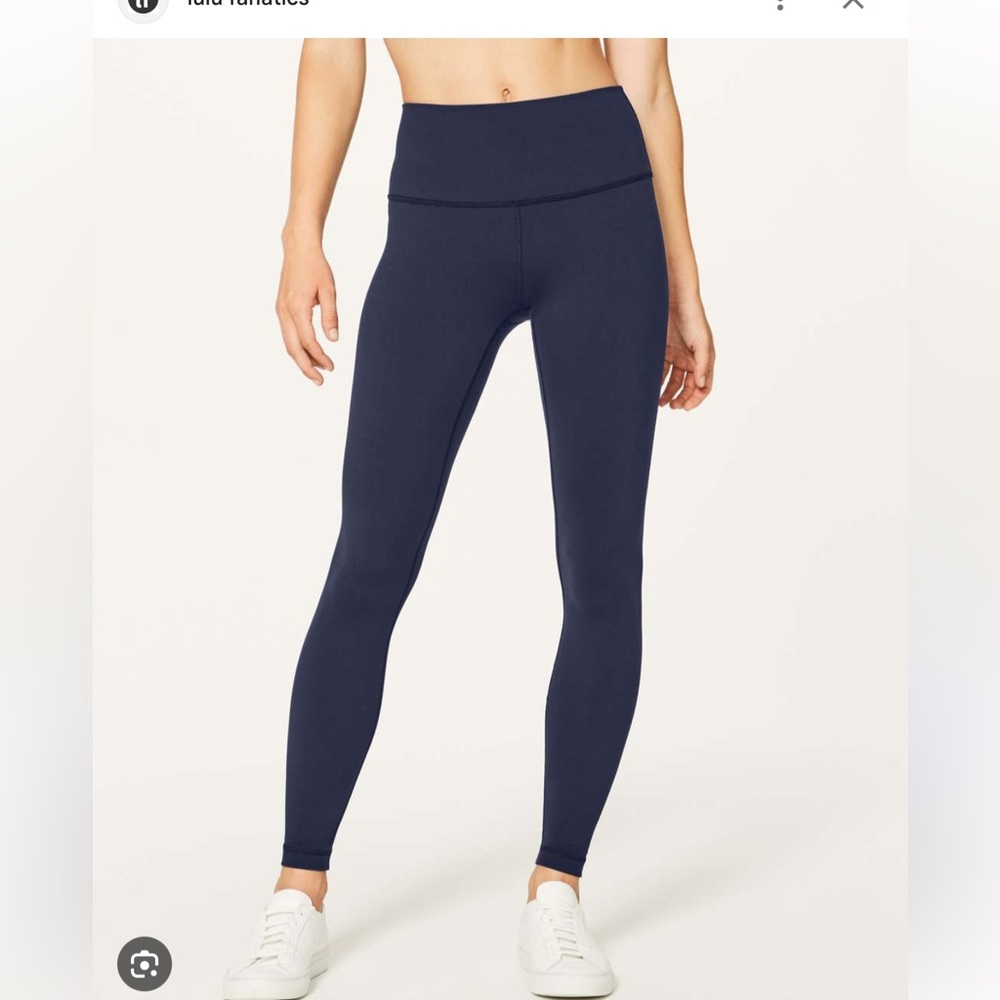 Lululemon navy wunder under leggings
